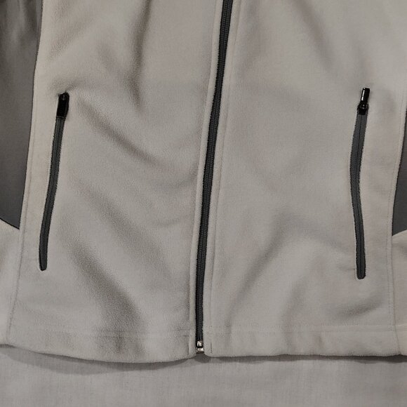 Columbia Sportswear Full Zip Fleece Jacket Womens Size Medium White Gray Pockets - Picture 6 of 16
